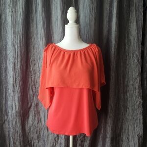 Michael Kors batwing top in coral pink